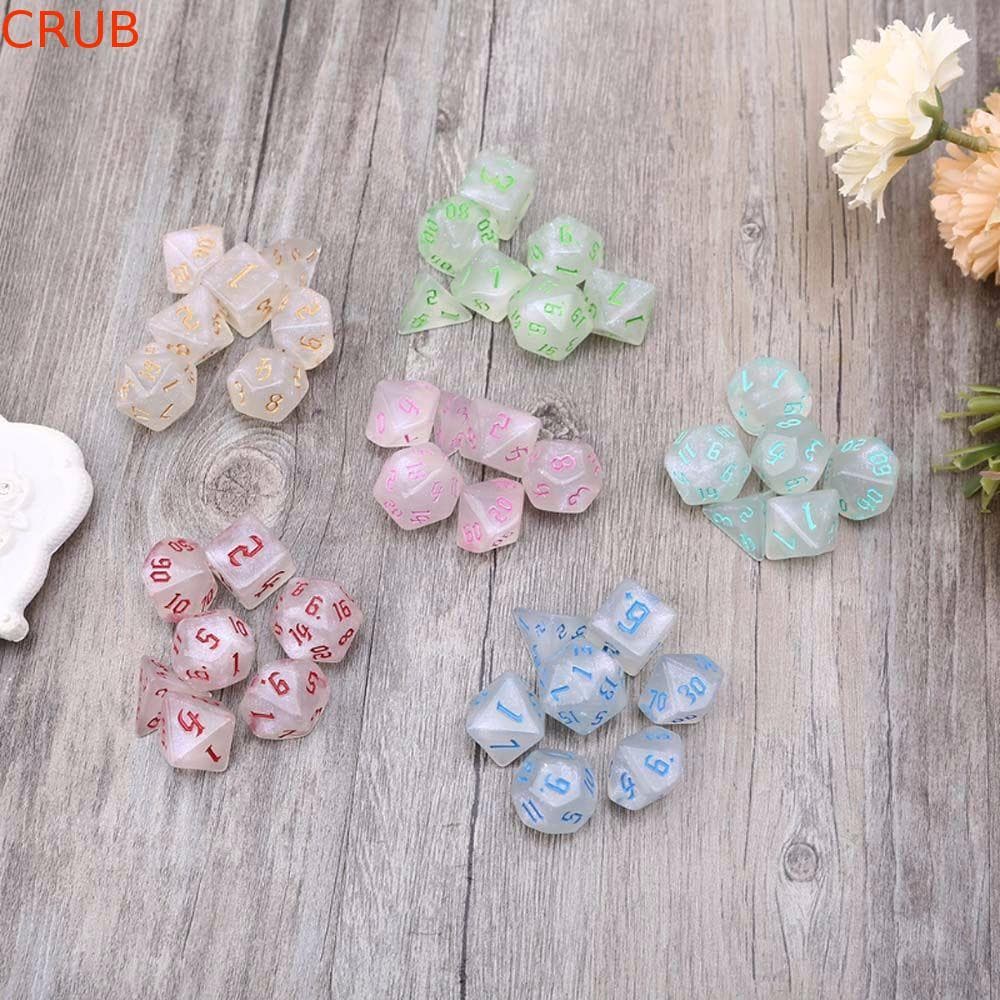 Cub Dice Durável 7 Pçs/set Jogando Jogos De Tabuleiro Jogo De Mesa Festa Em Família Entretenimento Brinquedos