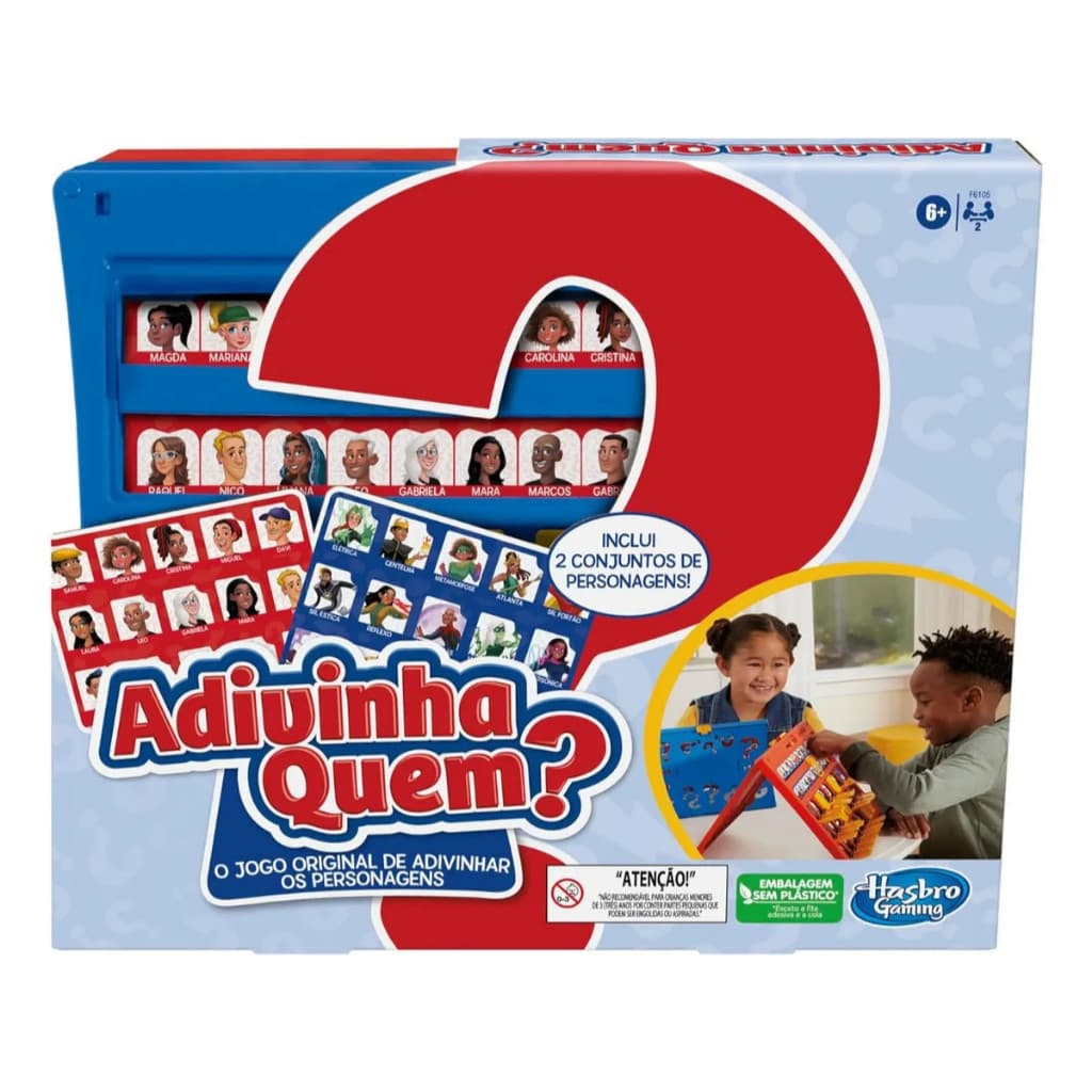 Adivinha Quem Jogo Hasbro Infantil Clássico Tabuleiro Educativo Família Brinquedo Divertido 2 Jogadores