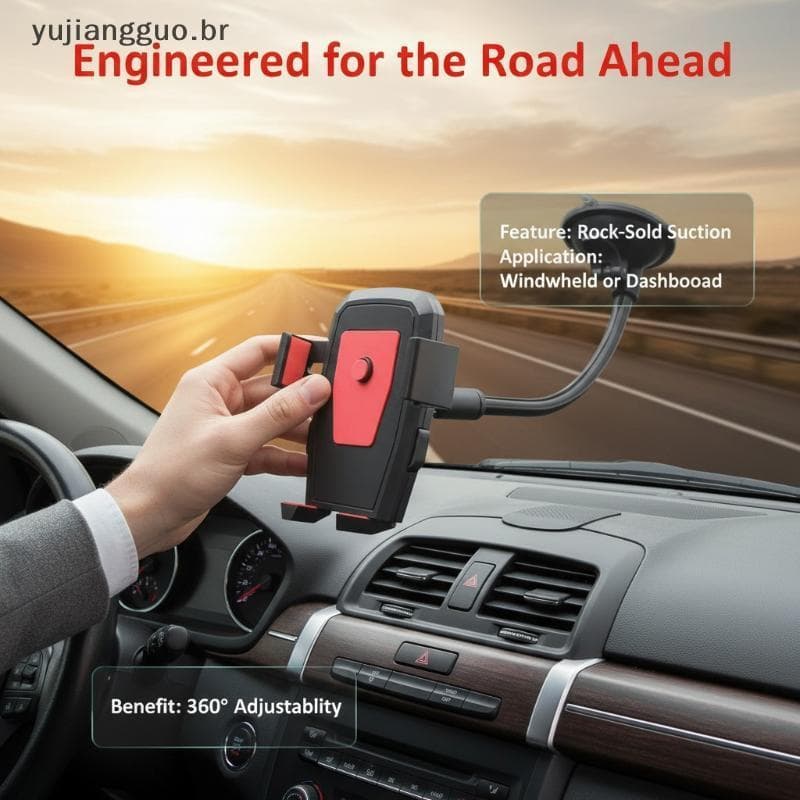 # Novo Suporte Para Celular Carros 360 ° Giratório Com Universalpatibilidade Pára-Brisa E Painel .