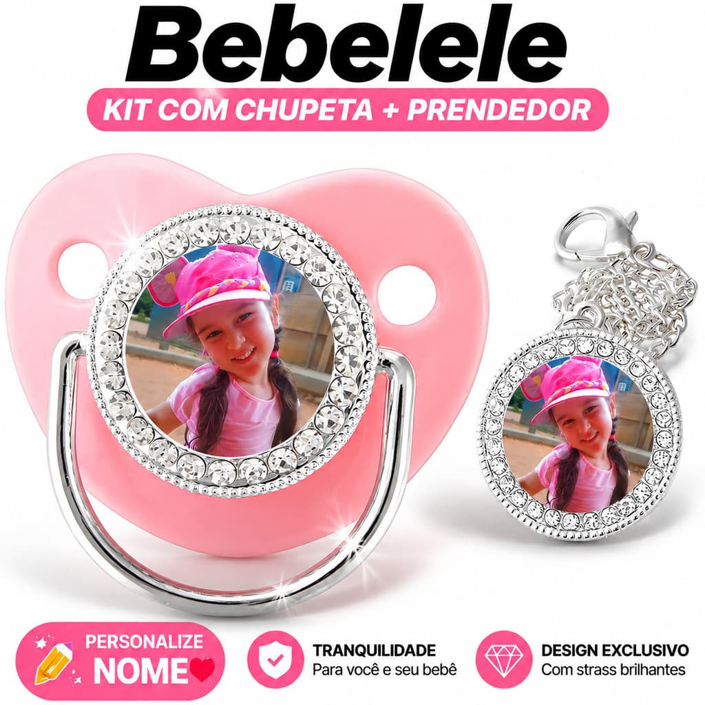 Chupeta para bebês com Foto personalizado do bebê, chupeta de silicone BPA Free & PHHE