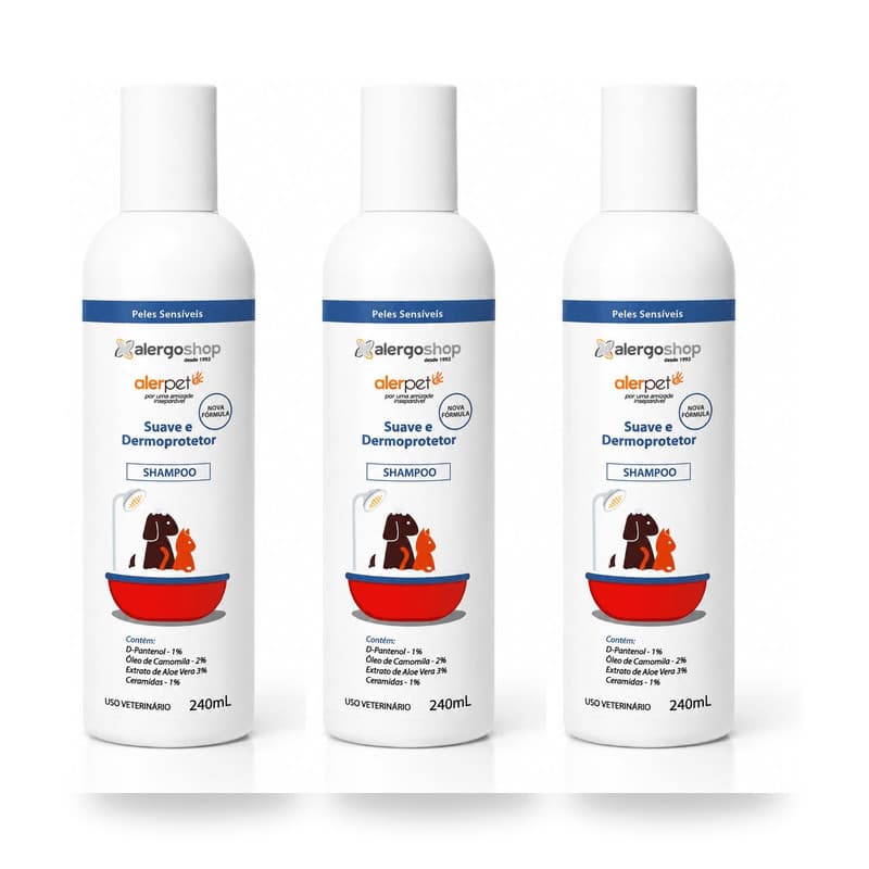 Kit Alerpet - Shampoo Hipoalergênico para Pet - 240ml