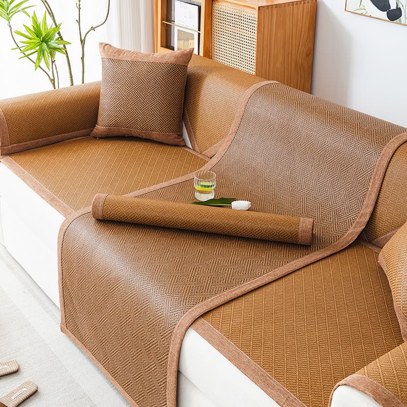 [Novo produto] tapete de vime almofada de sofá verão legal tapete de sofá almofada antiderrapante verão sala de estar se