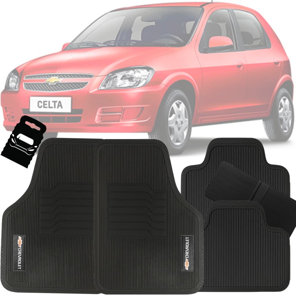 Tapete Automotivo Universal Borracha Celta 2000 2001 2002 2003 2004 2005 2006 2007 2008 2009 2010 2011 2012 13 14 15 16