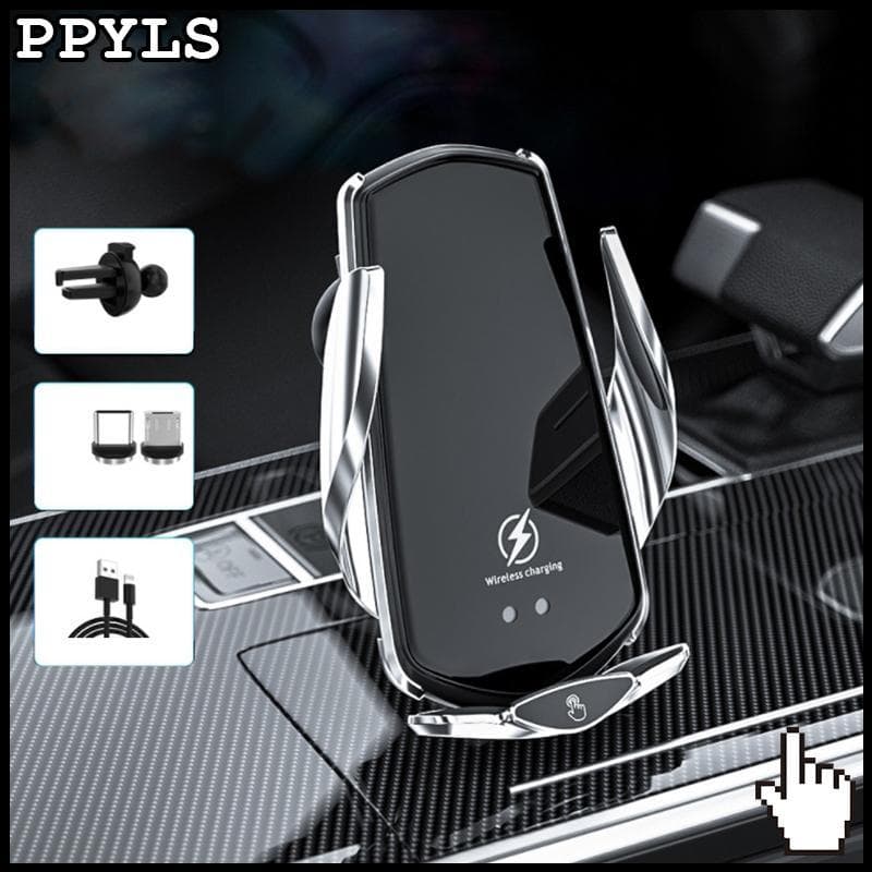 maudlanden88 Carregador Sem Fio De Telefone Para Carro Com Sensor Inteligente 15W Carregamento Rápido Suporte Fixação Au