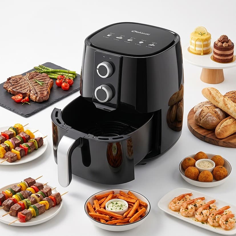 Fritadeira Eletrica Airfryer Sem Óleo 4.5L Antiaderente Preto