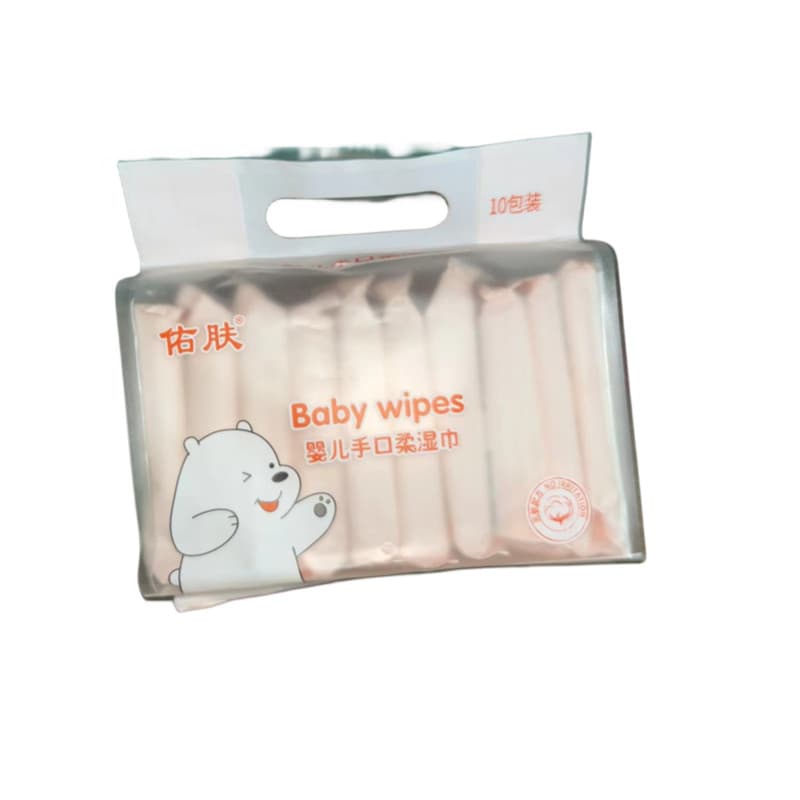 Youfu lenços umedecidos para bebê, mão, boca, pacote familiar dedicado, portátil, 5 unidades/pacote, estudante, bebê, mu