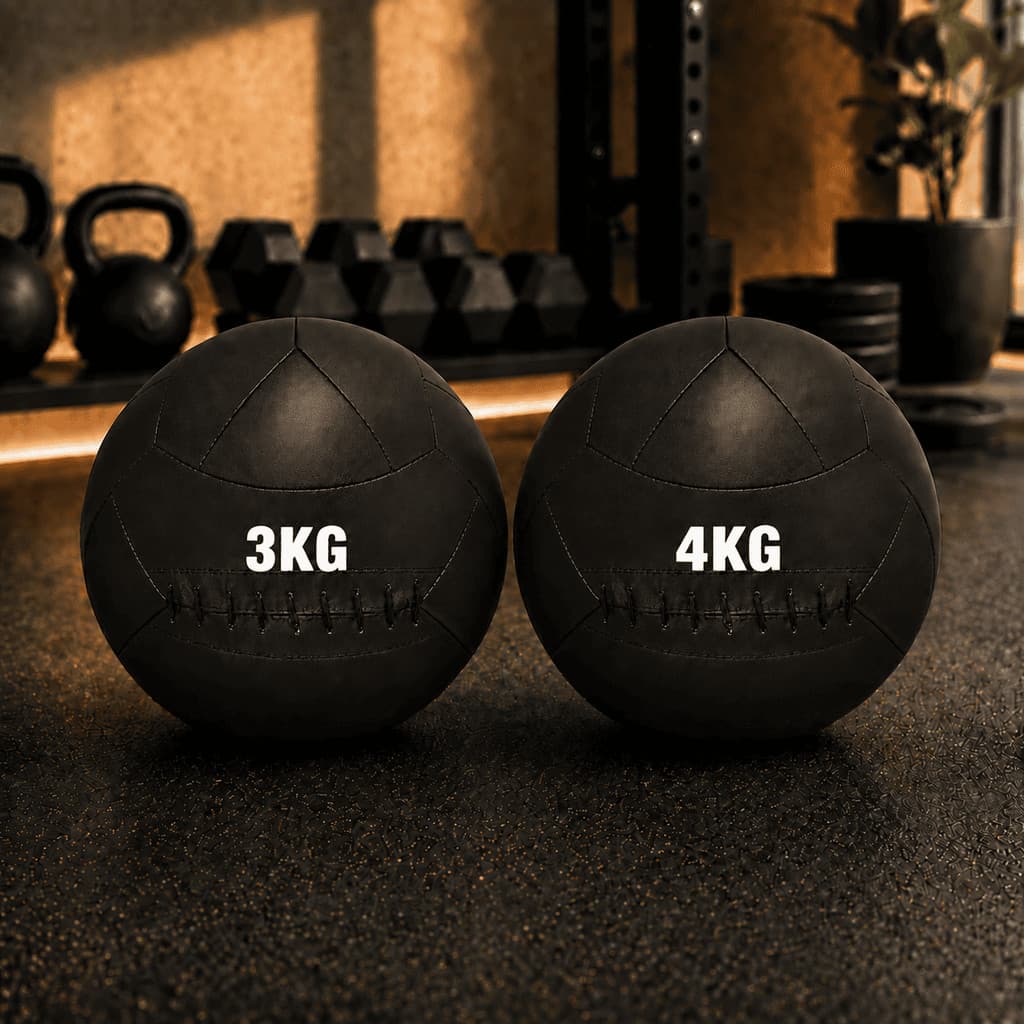Kit com 2 Bolas Medicinais Wall Ball para Academia Treino Funcional Cross Training e Musculação