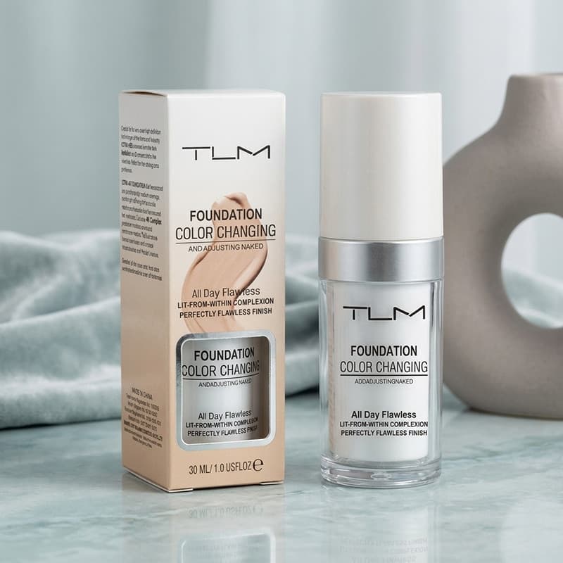 2 Pcs TLM Creme De Base De Ajuste De Cor , Adequado Para Vários Tons De Pele , Líquida Maquiagem Diária , Líquido Natura
