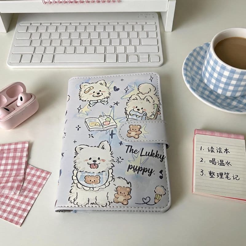 Estoque pronto Lucky Puppy Cute Notebook Notebook Notebook de alto valor Multifuncional Estudante Cartoon Bloco de notas