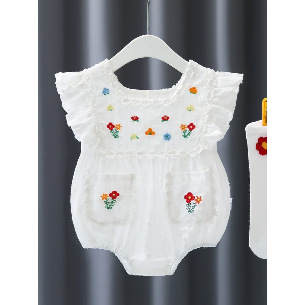 Bebê bebê roupas de verão roupas recém-nascidos bebê menina macacão mês cheio estilo ocidental princesa macacão verão es