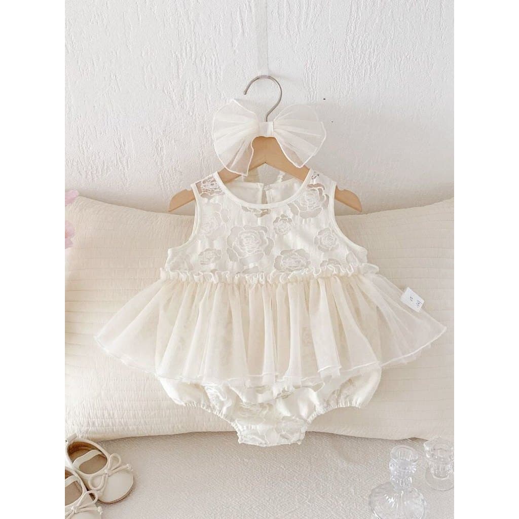 Vestido de bebê verão cem dias mês inteiro vestido feminino bebê recém-nascido vestido de verão princesa colete vestido 