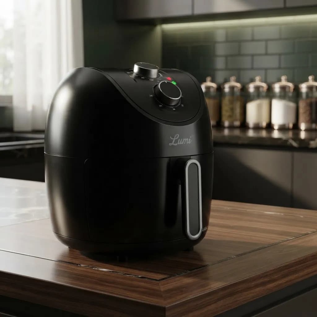 Fritadeira Sem Óleo Air Fryer Lumi 3.8l 1200w 220v Preta