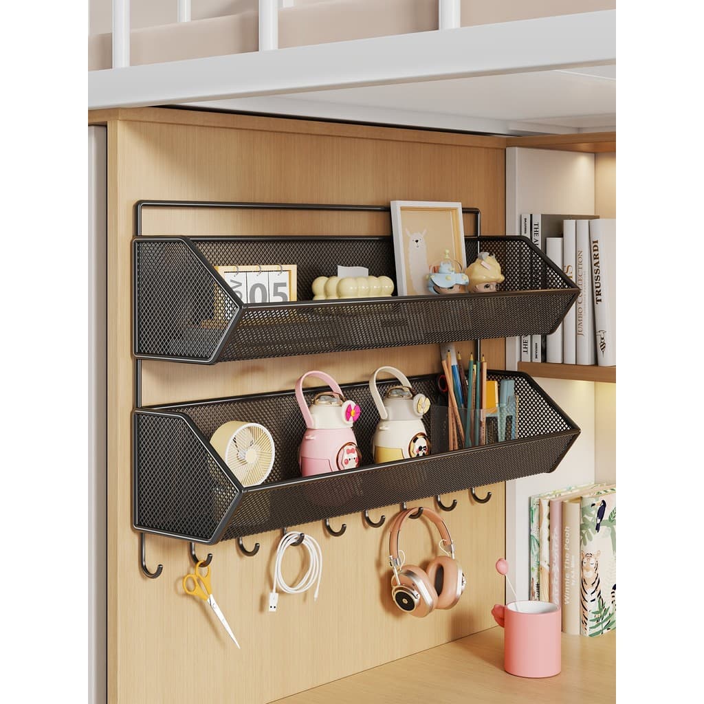 Prateleira de parede suporte de copo sem perfuração copo de chá copo de vidro pendurado cesta organizador de parede arma