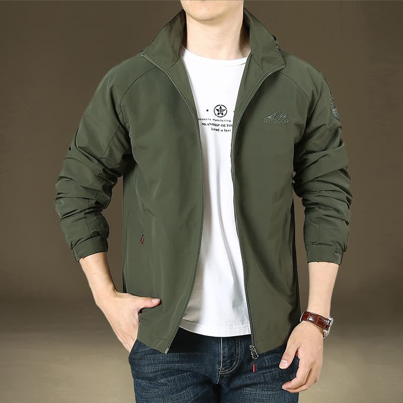 2025 primavera novo estilo jaqueta masculina juventude solta tamanho grande jaqueta com capuz ao ar livre Casual jaqueta