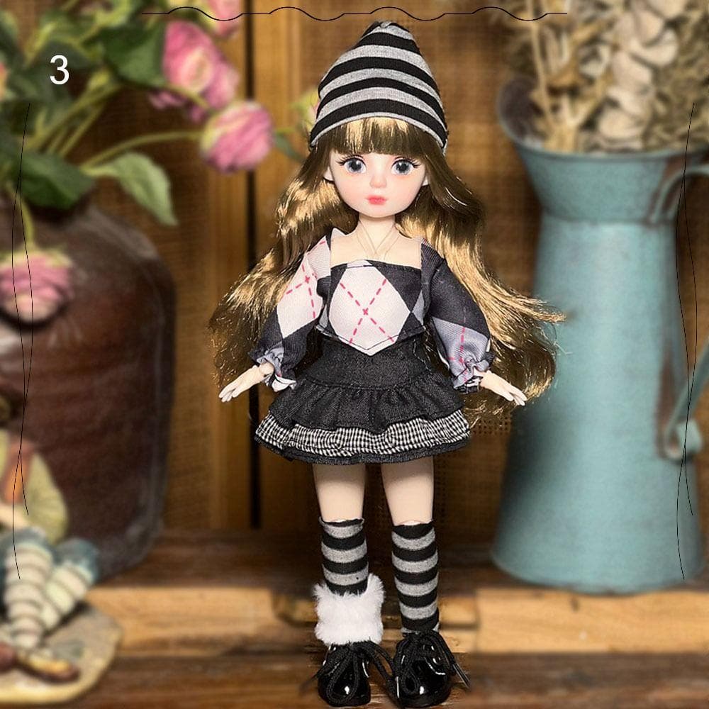 Boneca BJD , Design Bonito Com Peruca Maquiagem Articulada Esférica , 30cm 1/6 SD Bonecas Roupas Sapatos Brinquedos DIY