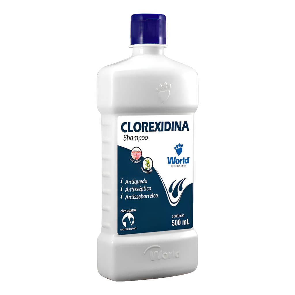 Shampoo Clorexidina 500ml Para Alegias De Pele E Dermatites