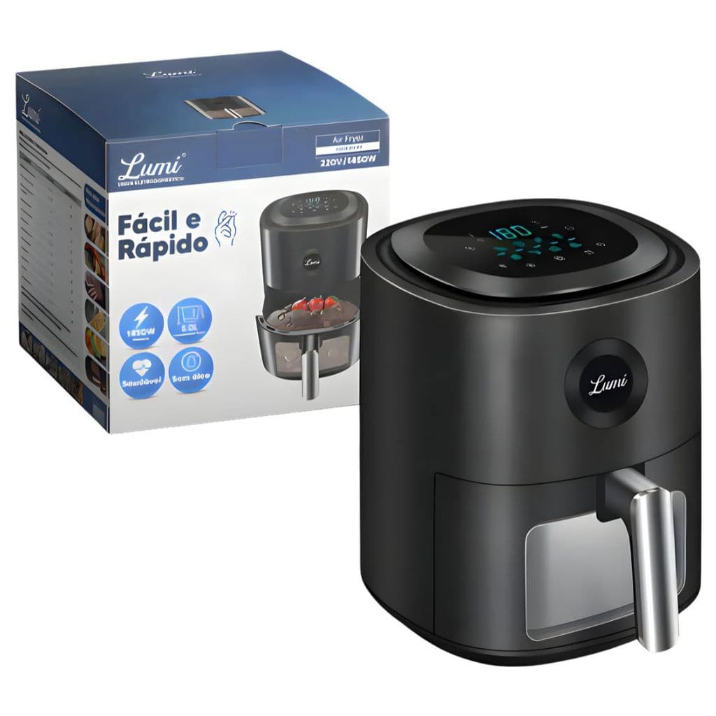 Fritadeira Sem Óleo Elétrica Air Fryer 5,5 Litros 1450w 220v