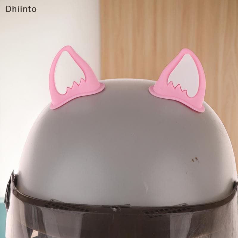 [Dhiint] Capacete De Motocicleta Decorações De Orelha De Gato Acessório Para Scooter Bicicleta Adesivo Moto Skate Ciclis