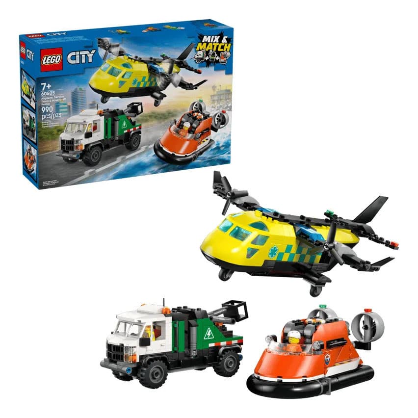 Blocos de Montar LEGO City Avião Caminhão Aerobarco 60505 990 Peças