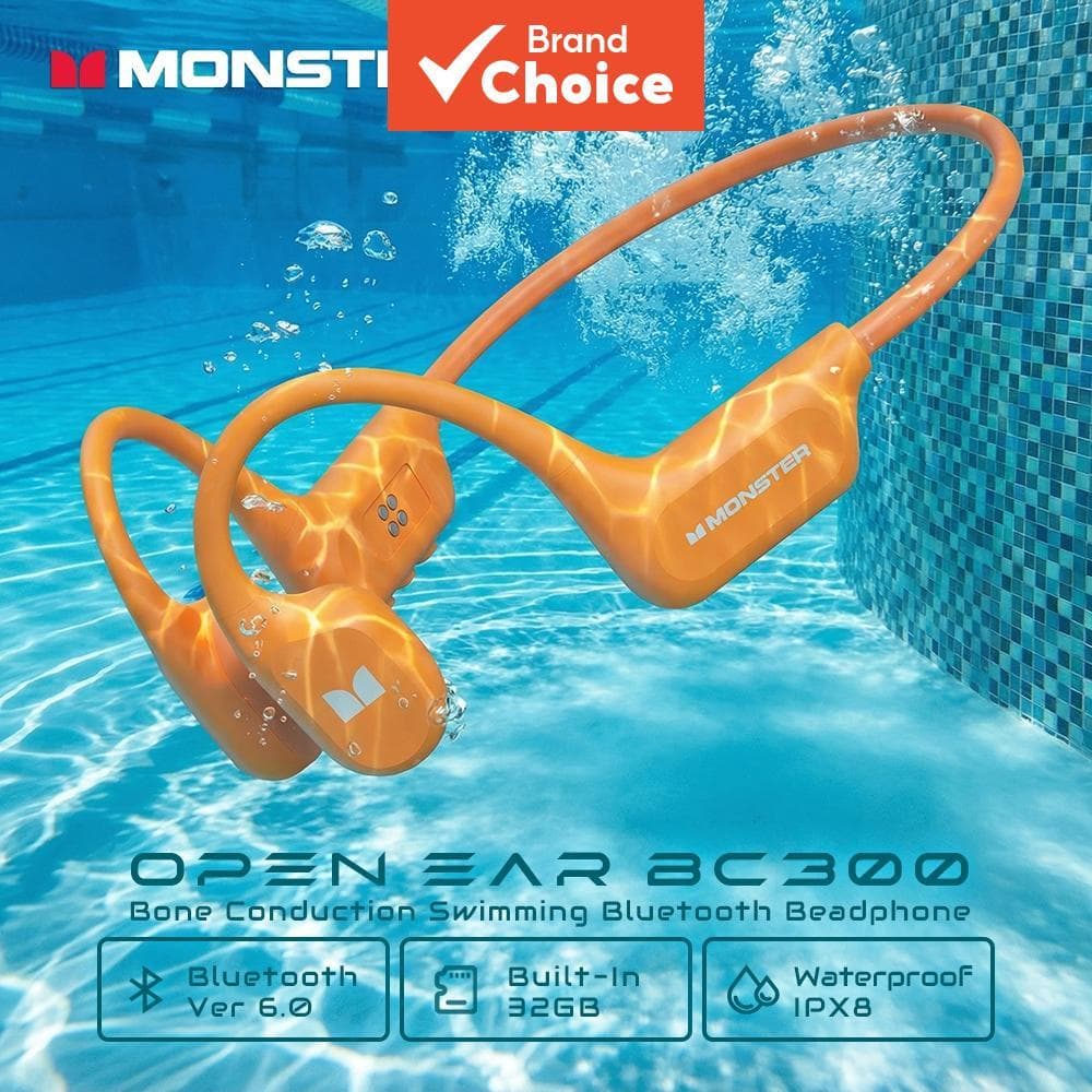 Fones de ouvido Monster BC300 Sem Fio Bluetooth TWS Condução Óssea Fones Abertos à Prova d'Água HiFi Estéreo Fones de