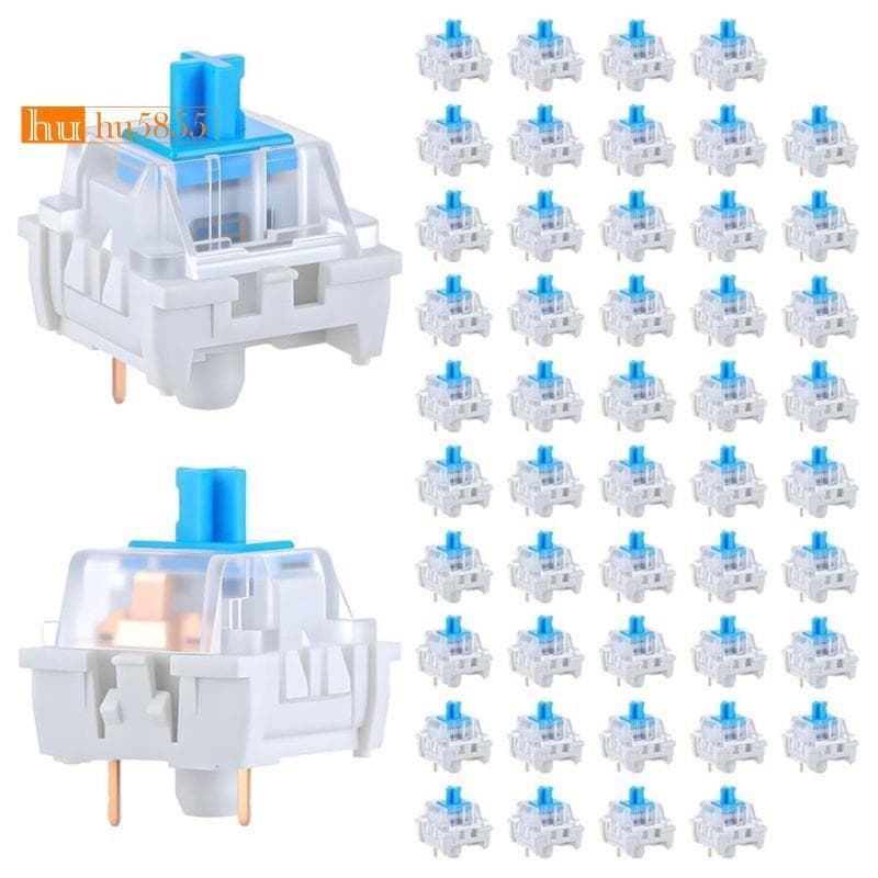 Interruptores De Teclado Mecânico 100 PCS Clicker 3 Pinos Azul Clicky Peças De Reposição Teclas De Teclados