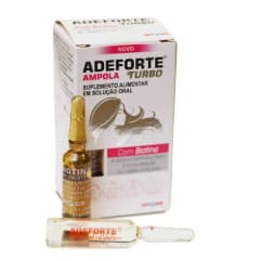 Adeforte Turbo 3ml + Biotina 3ml Vitaminas A D E Suplemento para Cabelos Pele e Unhas Original