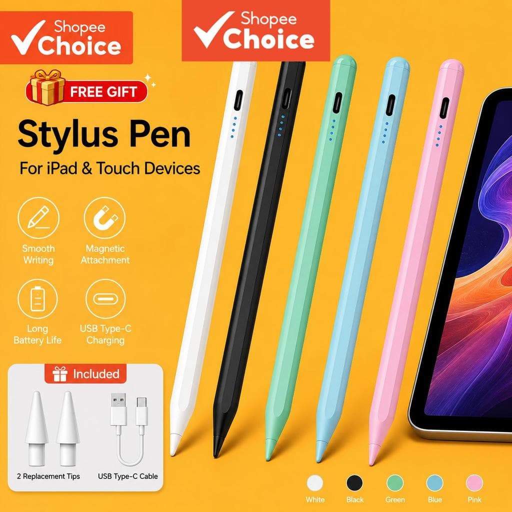 Caneta Stylus para Tela Sensível Compatível com Todos os Dispositivos: para iPad, Xiaomi, Huawei, Honor, Smartphone &