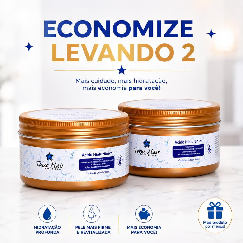 2un Creme Facial com Ácido Hialurônico e Colágeno  Anti-Idade para Cuidar da Firmeza e Hidratação da Pele