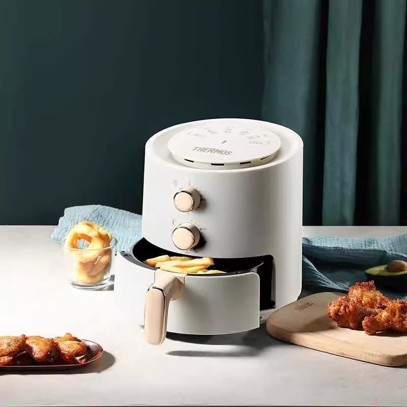 Thermos EHA-5711A-W Mini Fritadeira de Ar Multifuncional Fritadeira Elétrica Sem Óleo Controle de Temperatura Preciso 1.