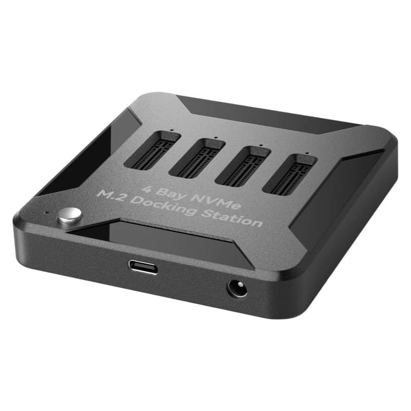 Estação de Acoplamento M.2 NVMe de 4 Baías USB-C 10Gb, Caixa Externa para SSD M.2 2230 2242 2260 2280, Leitor Multi-Disk