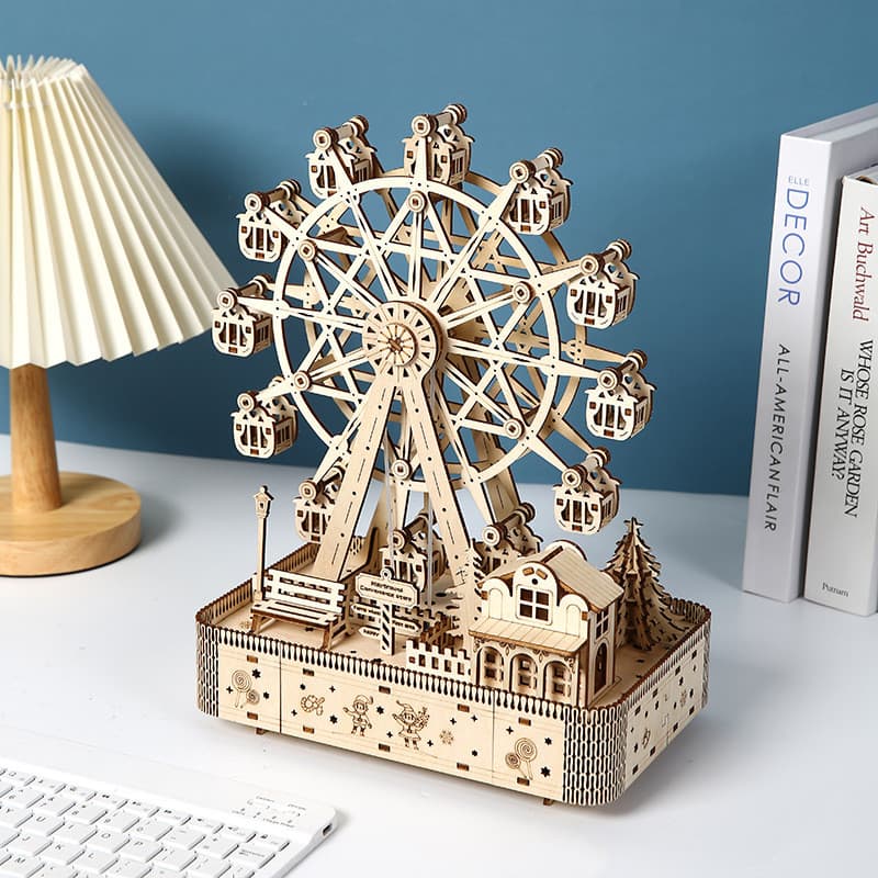 Nova Roda Gigante Musical em 3D, Quebra-Cabeça de Madeira, Brinquedo Educativo de Montagem, Brinquedo Criativo DIY
