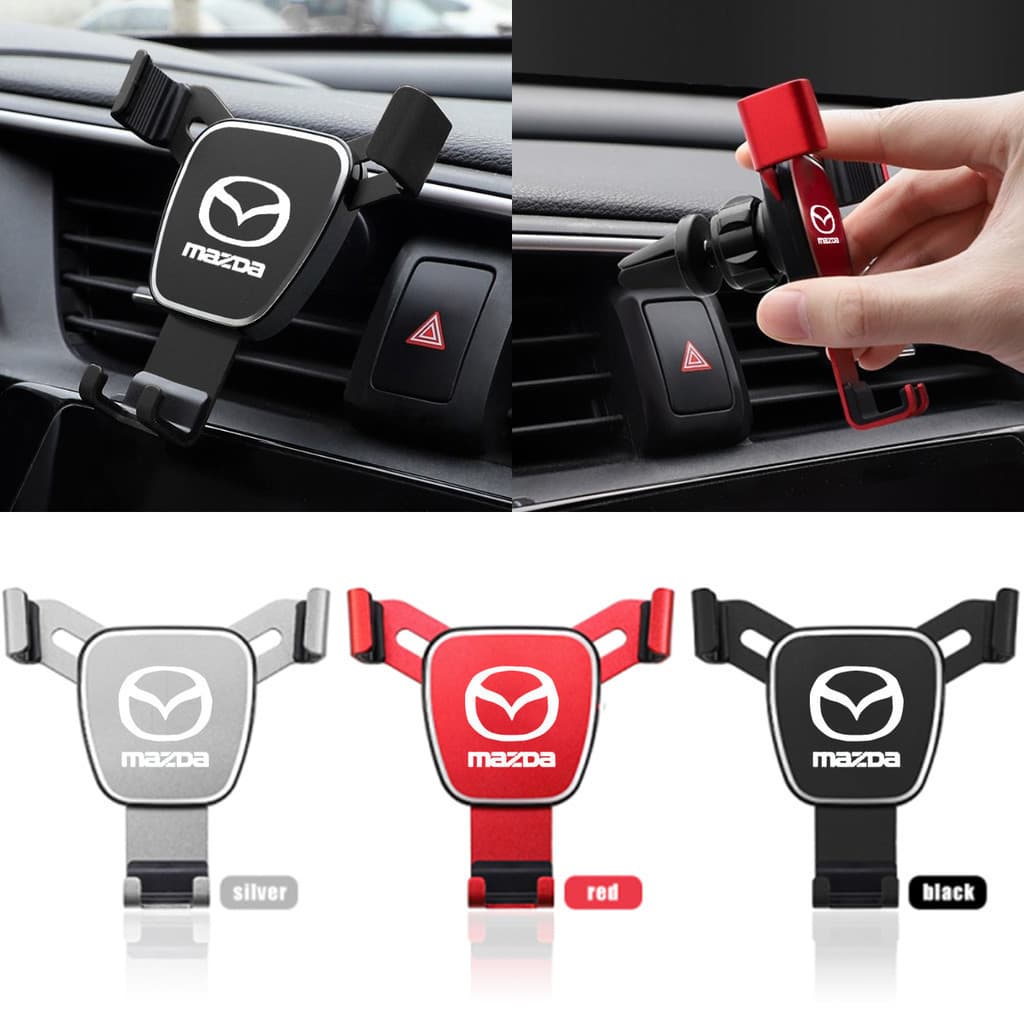 Suporte de clipe para celular com ventilação de ar para interior de carro Mazda Mazda2 3 5 6 CX-3 CX5 CX9 CX30 MX-5 BT-5