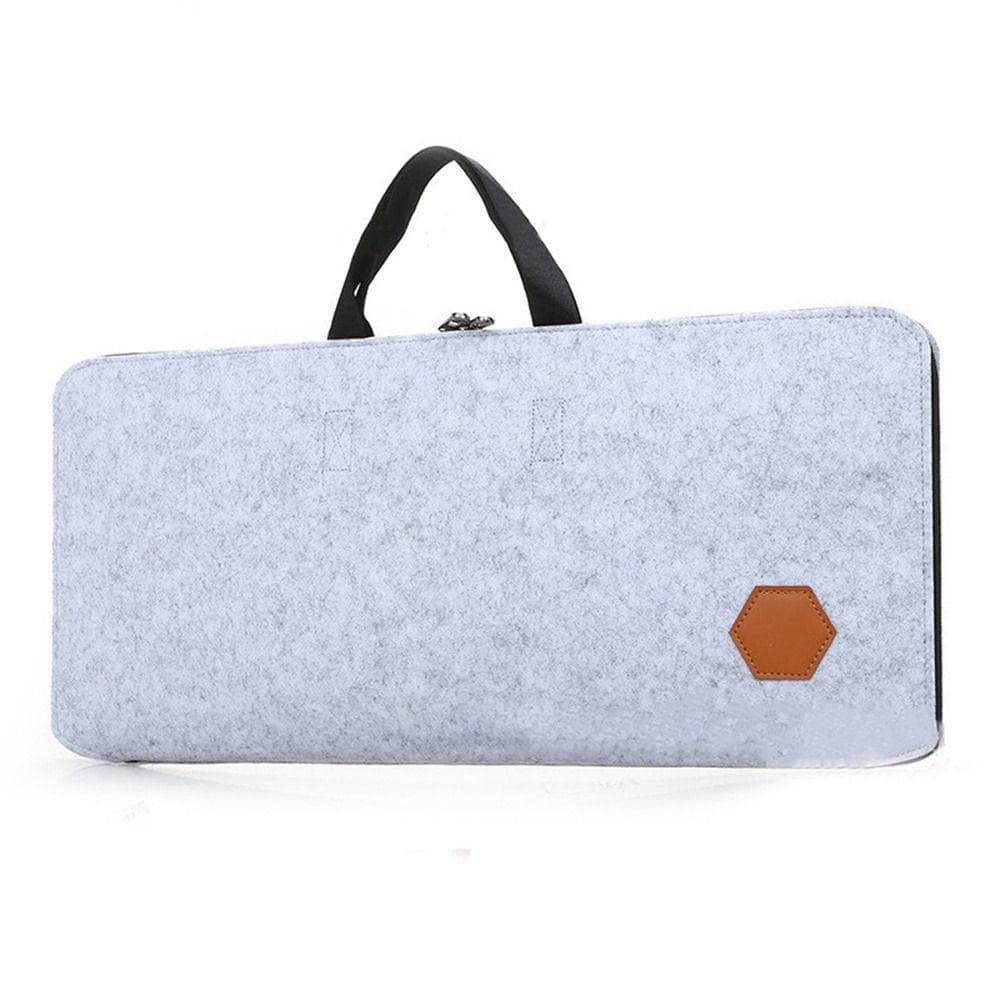 Teclado Mecânico Bolsa Capa De Viagem Feltro Macio Grande Capacidade 87 Teclas 104 De