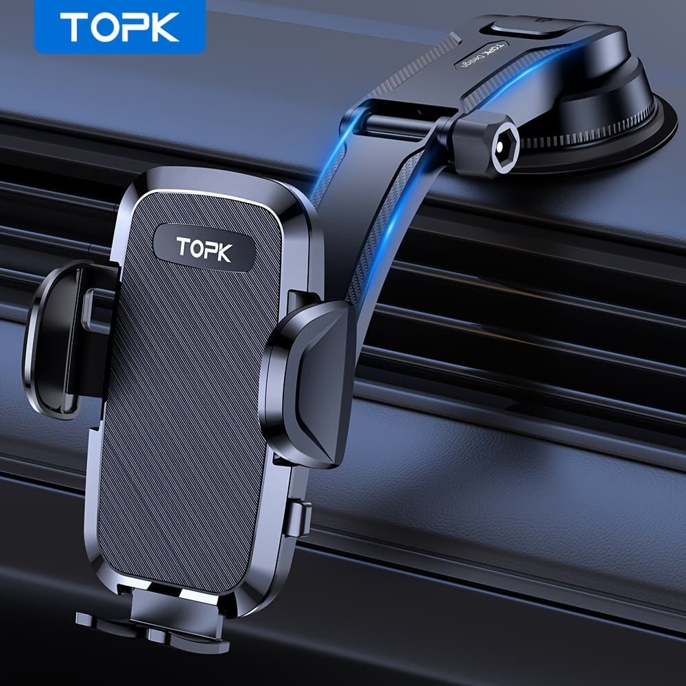 Suporte de telefone para carro, versão atualizada, suporte viva-voz, suporte para telefone para painel de carro, compatí