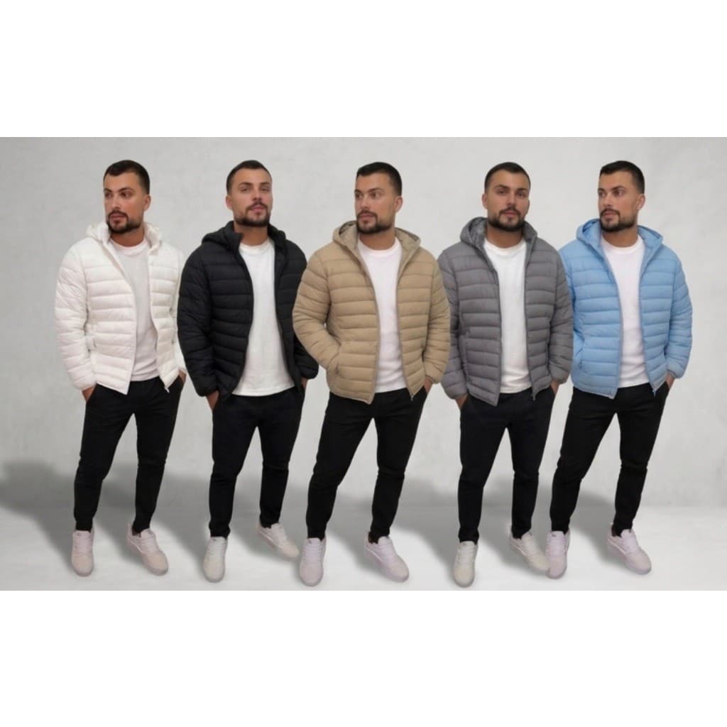 Jaqueta Puffer Bobojaco Masculina com Capuz Removível para Maior Versatilidade