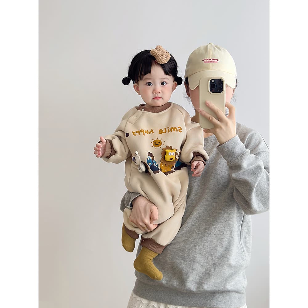 Bebê outono inverno roupas Super bonito quente bebê macacão infantil inverno roupas de algodão engrossado bebê menina ro