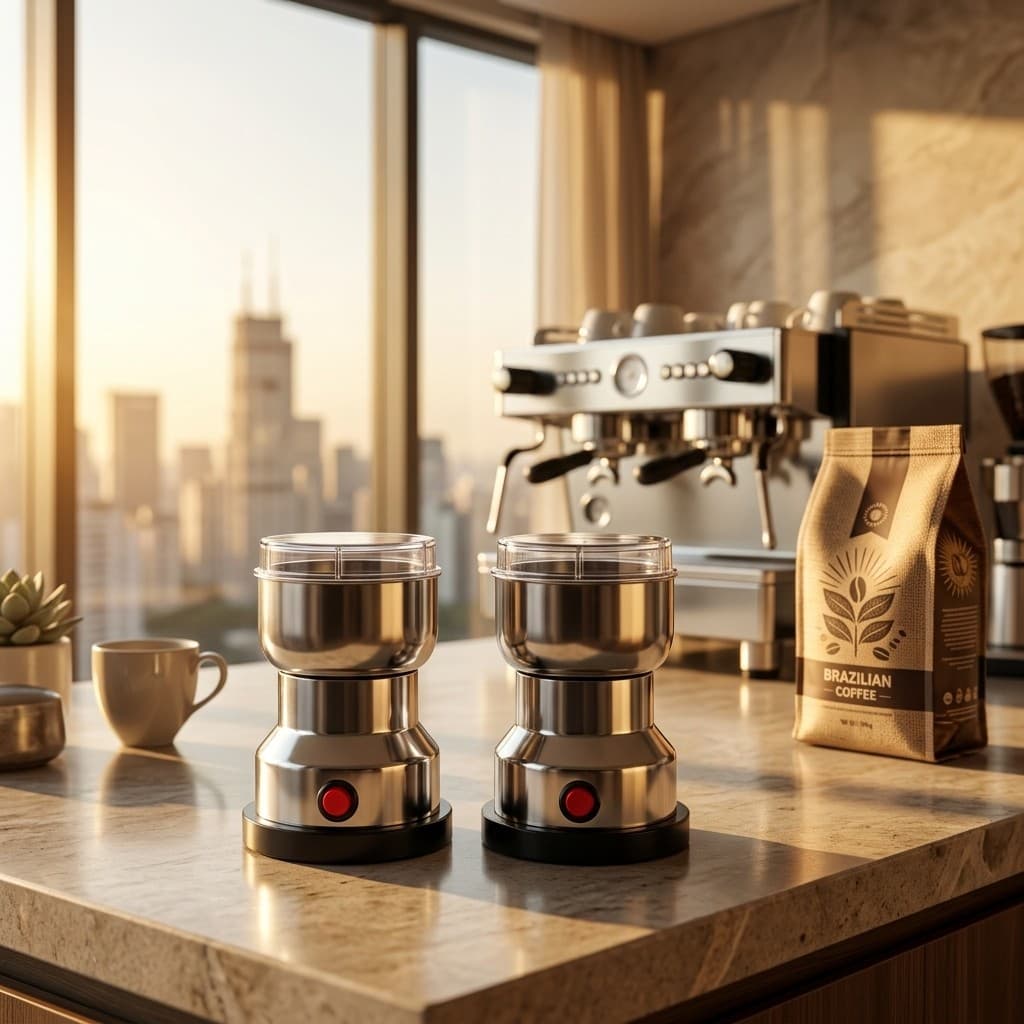 Moedor Multifuncional De Café 110V Triturador Elétrico De Pimenta Sementes E Grãos Corpo Em Aço Inox Moby