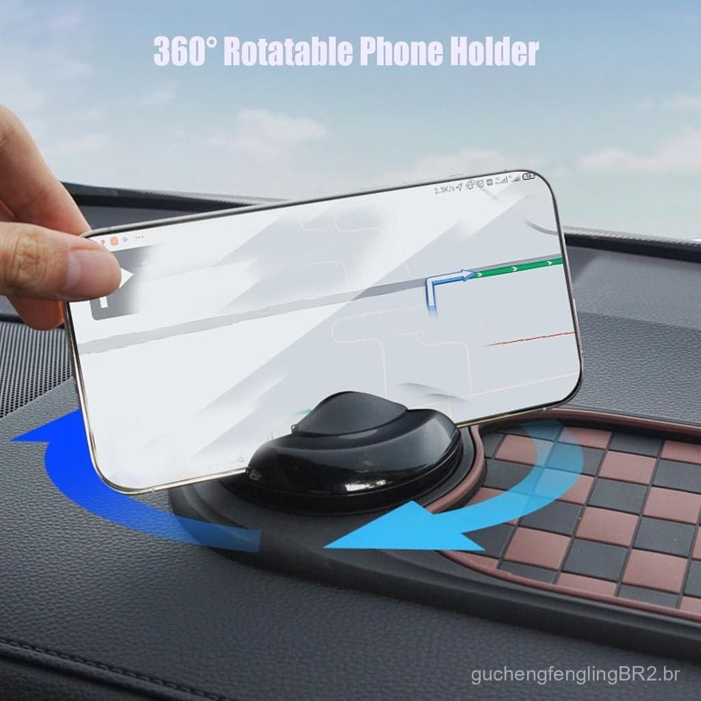 Tapete Antiderrapante Multifuncional para Carro, Suporte Multifuncional para Celular no Painel do Carro com Teclado para