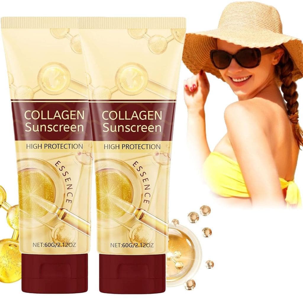 Protetor Solar de Colágeno SPF90, Protetor Solar de Colágeno SUNISA SPF90+++ Base Matte de Alta Proteção Solar, Creme Hi