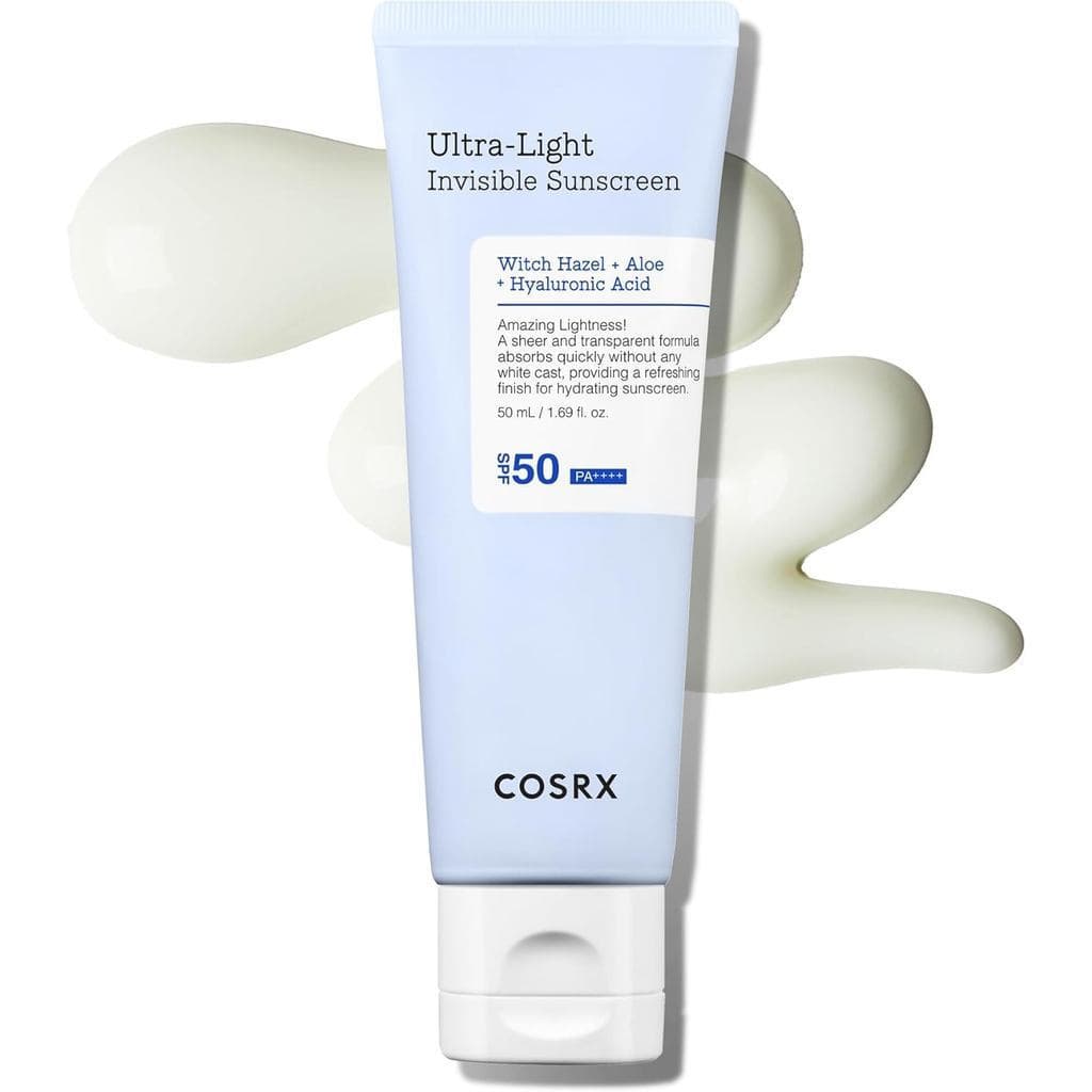COSRX Protetor Solar Invisível Ultra-Leve SPF50 Hidratante Facial, Protetor Solar Coreano PA++++, Proteção Solar Sem Óle