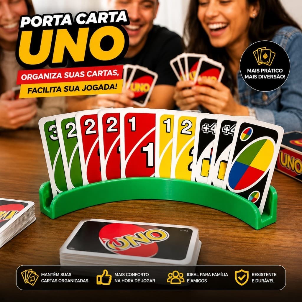 Suporte para Cartas Uno 3D Organizador Porta Cartas 2 Níveis Jogos Baralho Acessório Família Presente
