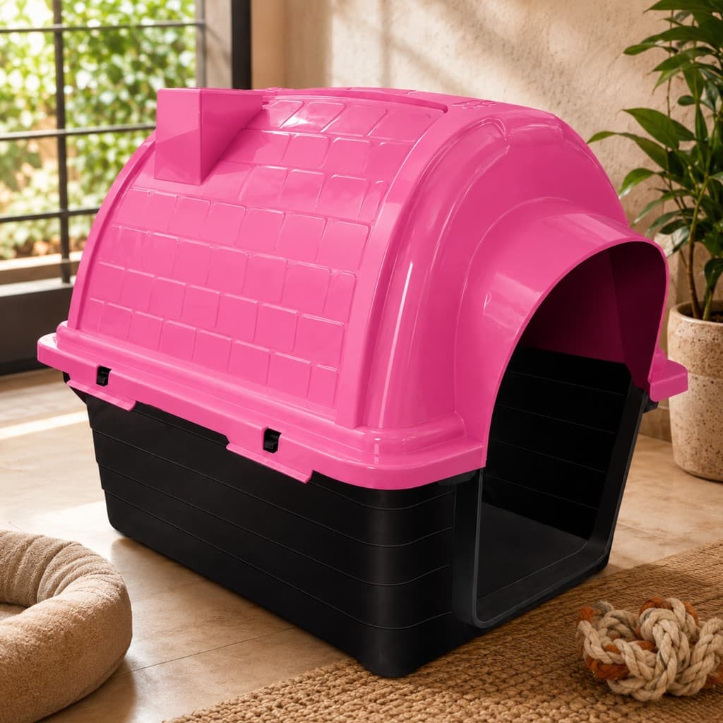 Casinha Cachorro Ipoppy N°4 Rosa Casa Pet Femea Caes Filhote