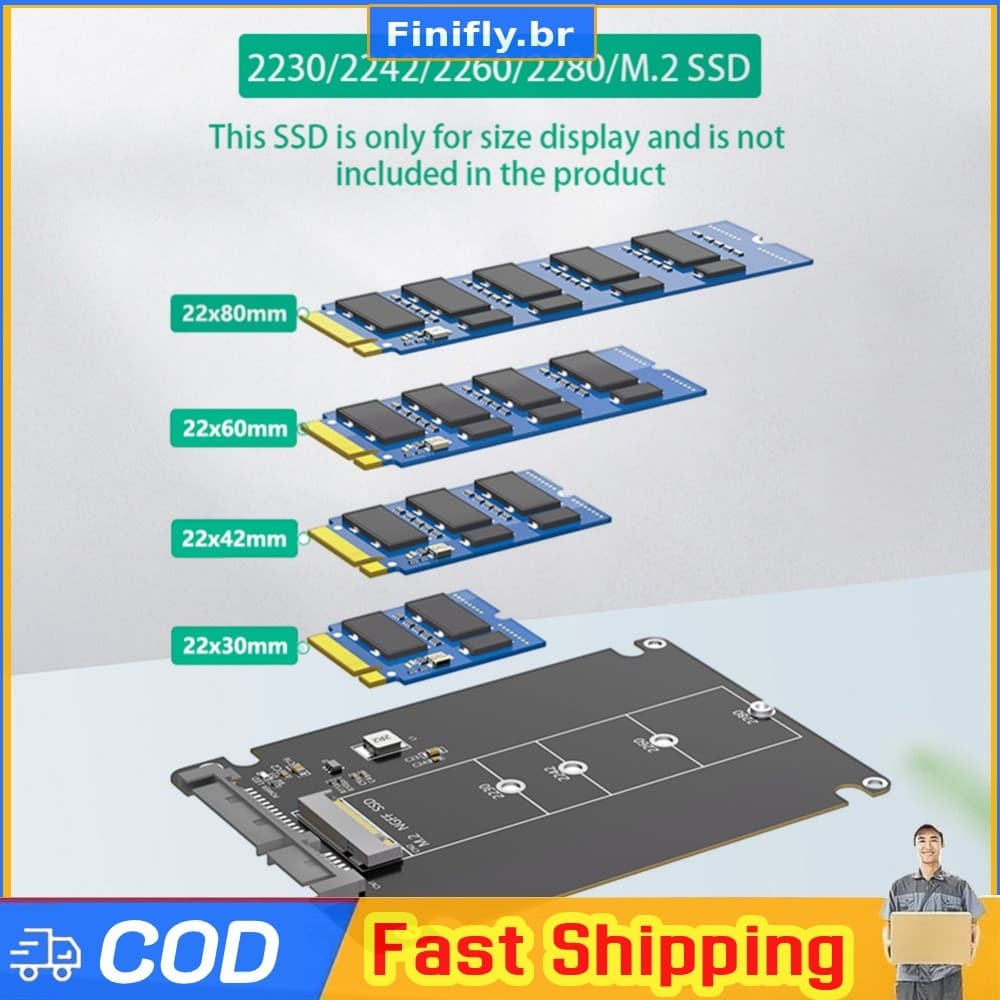 M . 2 NGFF B Chave Para 2.5 Polegadas SATA SSD Gabinete 6Gbps Disco Rígido Caso Adaptador Caixa Externa Portátil