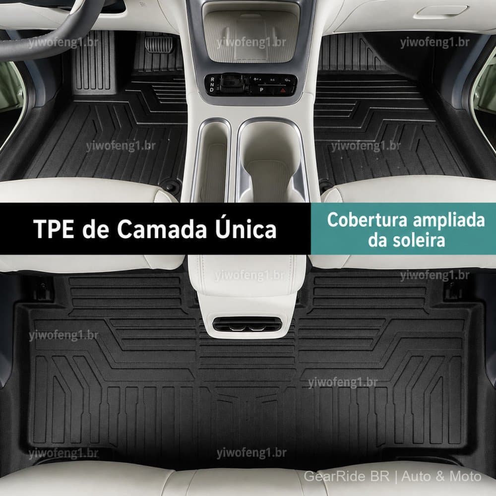 Tapete Automotivo Para Geely EX2 5D TPE Impermeável Jogo Completo Sob Medida Tapete de Borracha Protetor Interior Carro