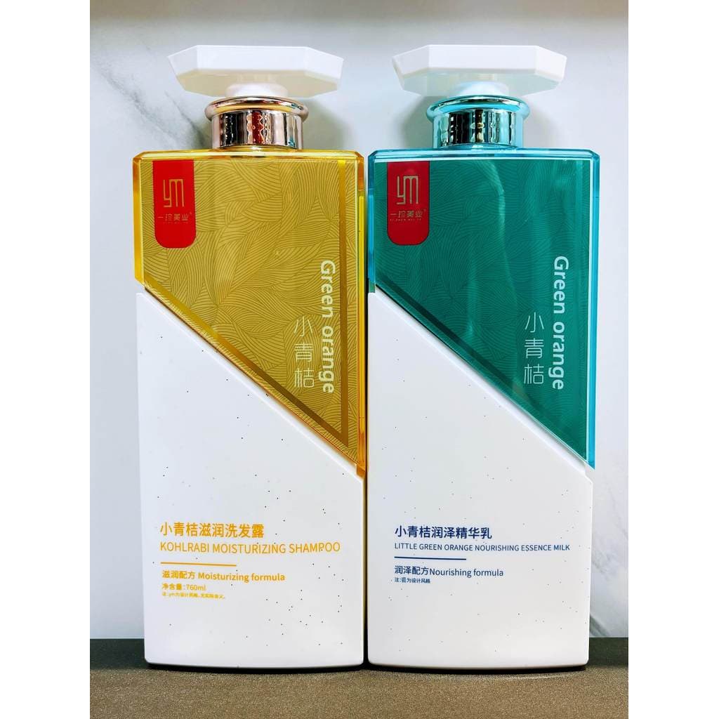Yizhen indústria de beleza pouco verde laranja fofo Shampoo hidratante macio hidratante essência loção condicionador Spa