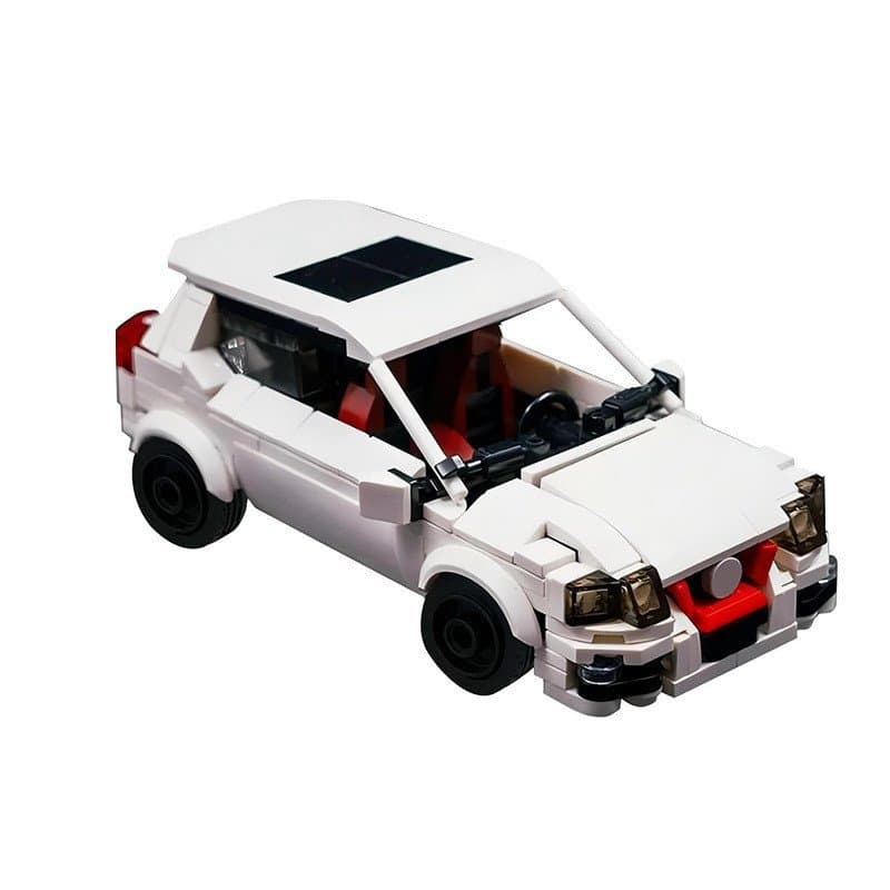 MOC-131517 Volkswagen Golf MK5 GTI compatível com blocos de montar Lego, carro da série speed com 8 rodas