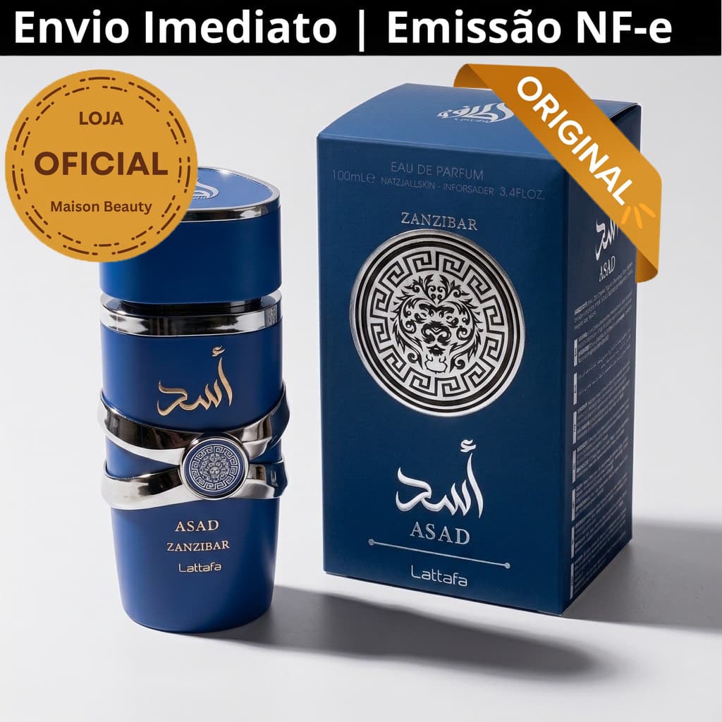 Envio SP | Perfume Árabe Asad Zanzibar 100ml EDP Masculino Importado 100% Original Presente Para Homem Longa Duração