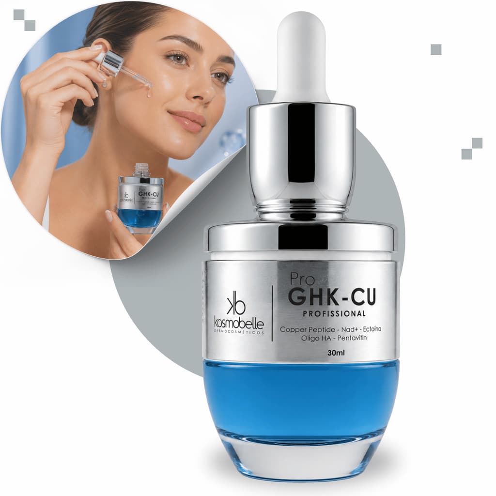 Sérum Facial Pro GHK-Cu Kosmobelle 30ml Peptídeo de Cobre Anti-Idade Firmeza Revitalizante Skincare