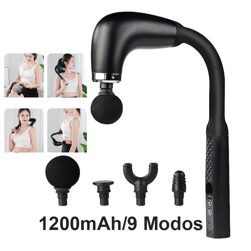 Pistola de Massagem Profissional Sem Fio, Massageador Muscular Portátil para Alívio de Dor e Relaxamento Muscular
