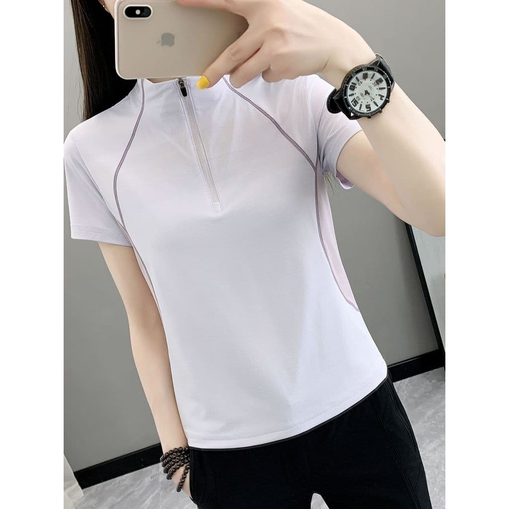 2026 camiseta feminina de secagem rápida treinamento de verão Yoga roupas femininas Fitness Badminton camisa camiseta re
